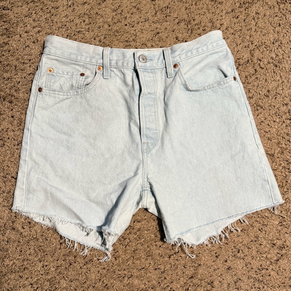 Levi's Light Blue Jean Shorts